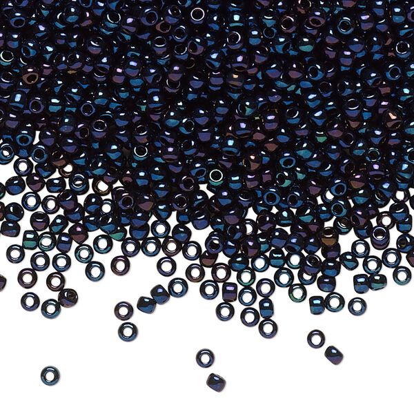 Seed bead, TOHO BEADS&reg;, glass, pkg/250g, #11 round, opaque metallic Nebula (TR-11-82). image number 0