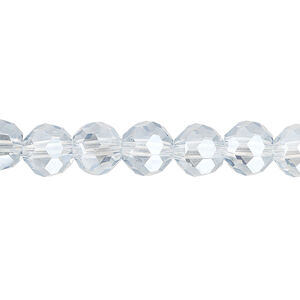 Bead 72pk translucent crystal silver night, Celestial Crystal&reg; 8mm round