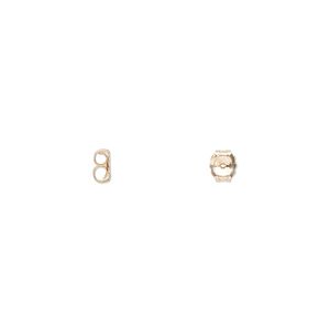 Earnut 1pkg10 14Kt rose gold-filled, 4.5x4mm, 5 pair