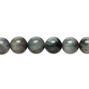 Cat's eye quartz 1pkg1, round bead natural B grade, 15.5-16 inch 8mm