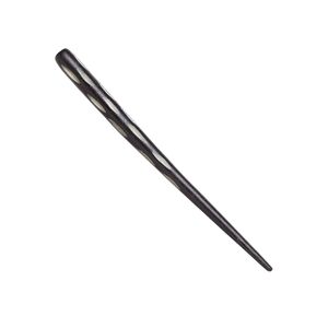 Hair stick, bone (dyed), white and black, 4-1/2 inches with spotted design, end-drilled. Sold per pair.