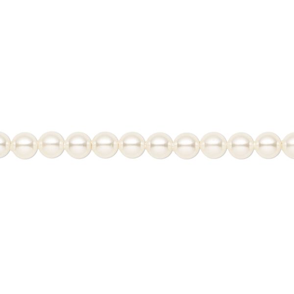 Pearl 100pk cream, Crystal Passions&reg; 4mm round 5810 image number 0