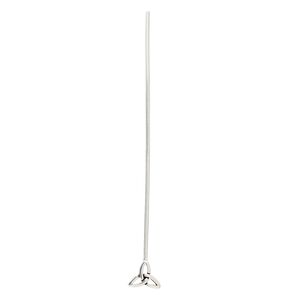 Head pin 1pkg4 sterling silver, 2inch / 7x6mm Celtic triangle knot, 20 gauge antiqued