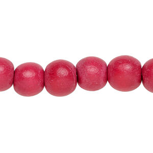 Bead 1pkg1, Taiwanese cheesewood, dark red, 10mm round bead 15.5-16 inch