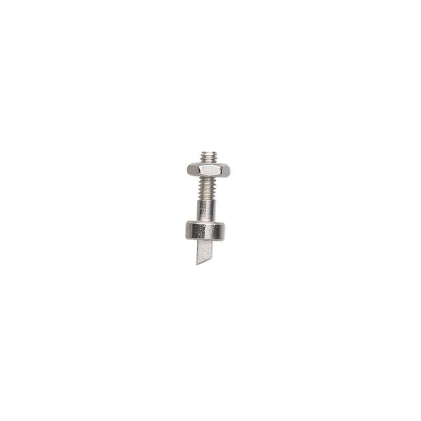 Replacement pin, EUROTOOL&reg;, tempered steel, silver and grey, 1.5mm square punch. Sold per pkg of 5. image number 0