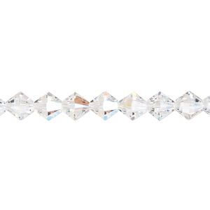Bead 144pk crystal shimmer, Crystal Passions&reg; 6mm bicone 5328