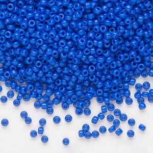 Seed bead, Dyna-Mites&trade;, glass, pkg/40g, #11 round, opaque medium blue, (739 11/0 RR).