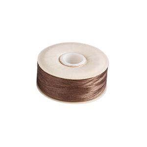 Thread, Nymo&reg;, nylon, brown, size O. Sold per 90-yard bobbin.