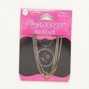 Chain 1pkg1 Venetian box, 1.5mm / lobster claw clasp, gold-finished steel adjustable 20 inch