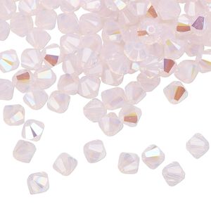 Bead 720pk rose water opal shimmer, Swarovski&reg; 5mm XILION bicone 5328