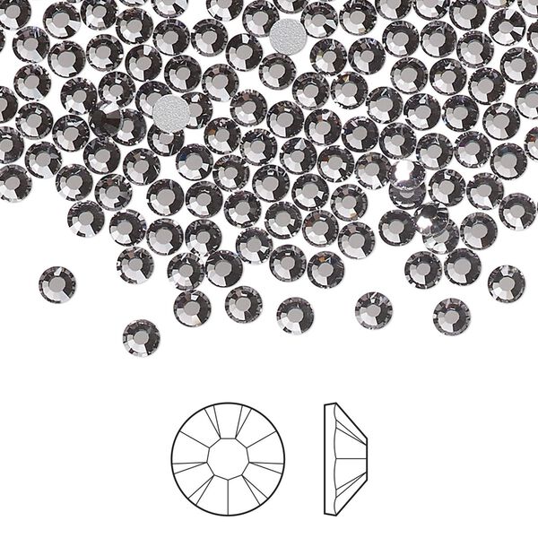 Flat back 1pkg1440, lilac ash foil back Preciosa Viva 12&reg; Czech crystal rhinestone 3-3.2mm chaton rose round SS12 image number 0