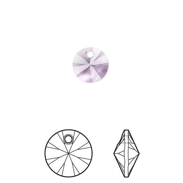 Drop 144pk violet, Swarovski&reg; 8mm pendant mini disk 6428 image number 0