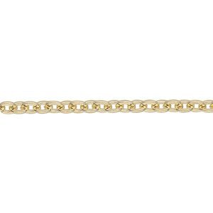 Chain 1pkg1 14Kt gold-filled cable, 3mm flat, 5 foot unfinished
