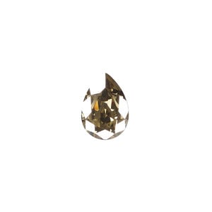 Fancy stone 1pkg1 crystal bronze foil back, Crystal Passions&reg; Regenerated 14x10mm pear 4320