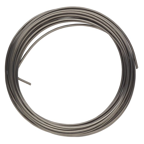 Wire, ParaWire&trade;, enameled copper, hematite, round, 16 gauge. Sold per 15-foot coil. image number 0