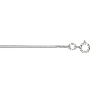Chain 1pkg1 sterling silver snake, 1mm / springring clasp, Gossamer&trade; 16 inch