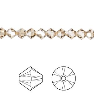Bead 720pk crystal golden shadow, Swarovski&reg; 5mm XILION bicone 5328