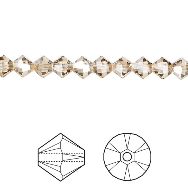 Bead 720pk crystal golden shadow, Swarovski&reg; 5mm XILION bicone 5328 image number 0