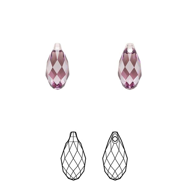Briolette 144pk iris, Swarovski&reg; 11x5.5mm pendant drop 6010 image number 0