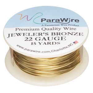 Wire, ParaWire&trade;, brass, jeweler's bronze, round, 22 gauge. Sold per 15-yard spool.