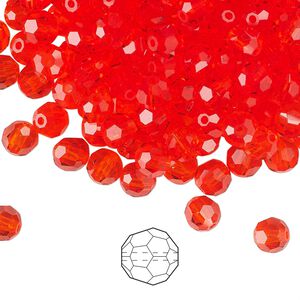 Bead 24pk hyacinth, Preciosa Czech crystal 5mm round