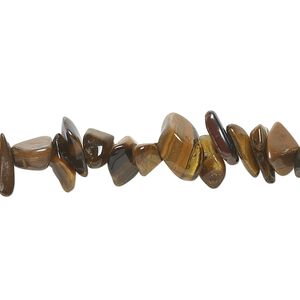 Tigereye 1pkg1, chip bead natural 32 inch medium