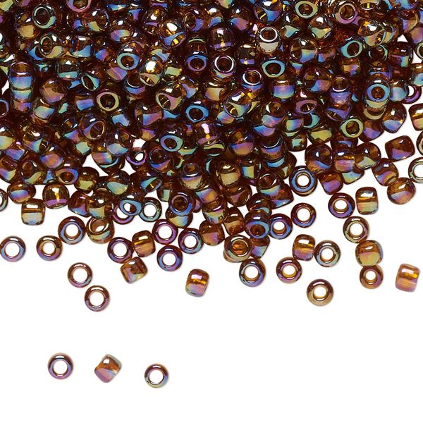 Seed bead, TOHO BEADS&reg;, glass, pkg/250g, #8 round, translucent rainbow smoky topaz (TR-08-177). image number 0