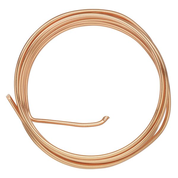 Wire, ParaWire&trade;, copper, round, 12 gauge. Sold per 5-foot section. image number 0