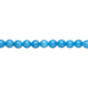 Howlite 1pkg1, round bead 15.5-16 inch 4mm