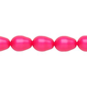 Pearl 10pk neon pink, Crystal Passions&reg; 11x8mm pear 5821