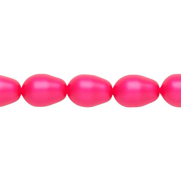 Pearl 10pk neon pink, Crystal Passions&reg; 11x8mm pear 5821 image number 0