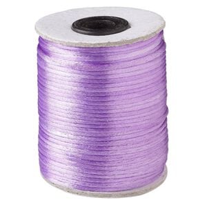 Cord, Satinique&trade;, satin, lavender, 2mm. Sold per 200-foot spool.