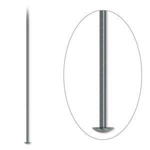 Head pin 1pkg100 gunmetal-plated, 2 inch, 21 gauge brass
