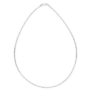 Chain 1pkg1 sterling silver omega, 1.4mm / lobster claw clasp, Gossamer&trade; 18 inch