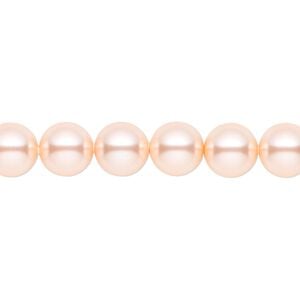 Pearl 50pk peach, Crystal Passions&reg; 8mm round 5810