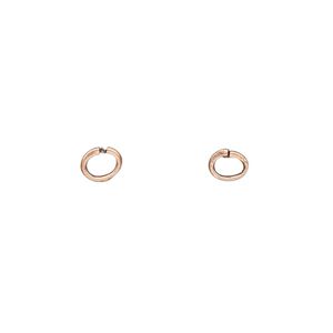Loop Lock&trade;, JBB Findings, antique copper-plated brass, 5x4mm oval. Sold per pkg of 4.