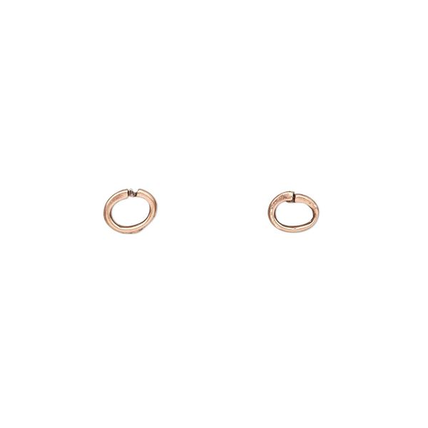 Loop Lock&trade;, JBB Findings, antique copper-plated brass, 5x4mm oval. Sold per pkg of 4. image number 0