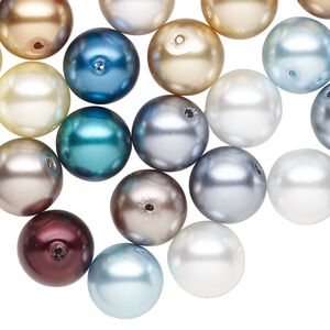 Pearl mix 84pk mixed colors, Celestial Crystal&reg; 10mm round