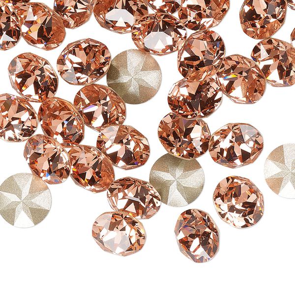 Chaton 144pk rose peach foil back, Swarovski&reg; 8.16-8.41mm round xirius SS39 1088 image number 0