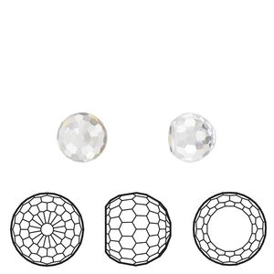 Fancy stone 144pk crystal CAL VZ, Swarovski&reg; 8mm flat back ball 4869