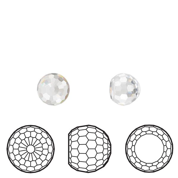 Fancy stone 144pk crystal CAL VZ, Swarovski&reg; 8mm flat back ball 4869 image number 0