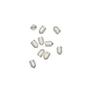 Screw, Screw-Tite Crimps&trade;, silver-plated copper, 2x1mm. Sold per pkg of 10.