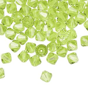 Bead 144pk citrus green, Crystal Passions&reg; 6mm bicone 5328