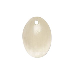Golden selenite 1pkg1, hand-cut flat back puffed oval drop 23x16mm-25x18mm