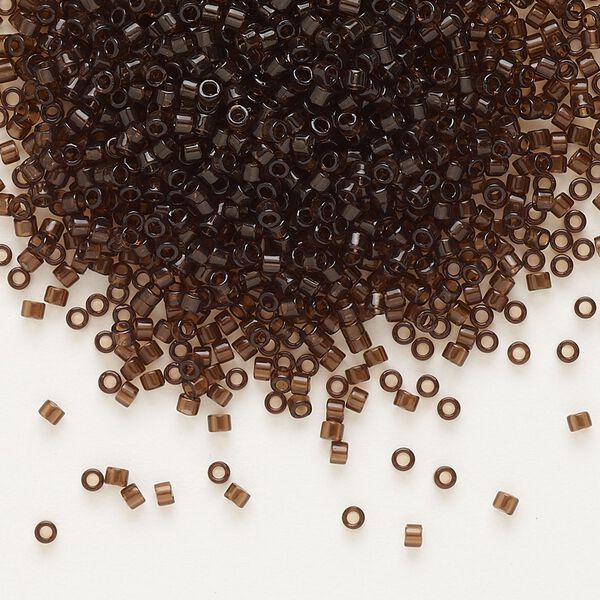 Seed bead, Delica&reg;, glass, pkg/7.5g, #11 round, transparent root beer (DB-0715). image number 0