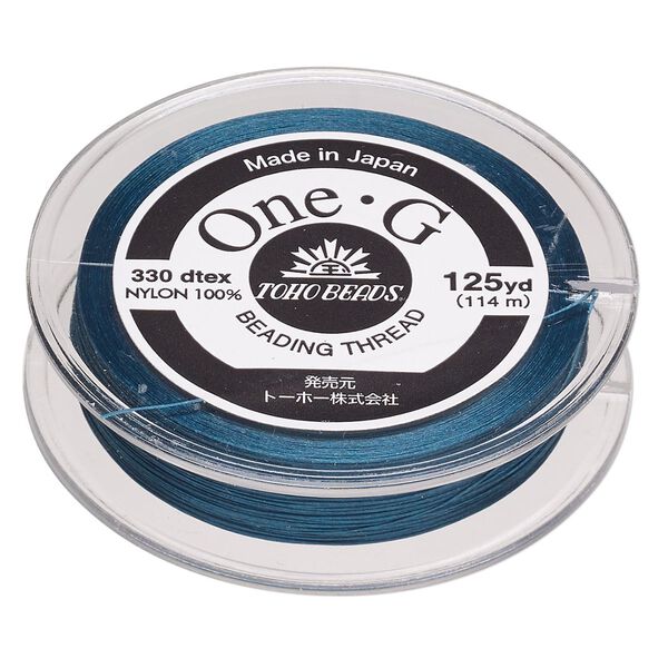 Thread, TOHO BEADS&reg;, One-G&trade; 1pkg125yd, nylon, deep green, size 0. image number 0