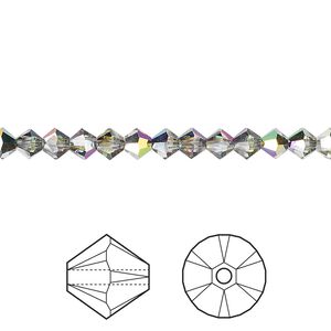 Bead 48pk crystal vitrail medium, Crystal Passions&reg; 4mm bicone 5328