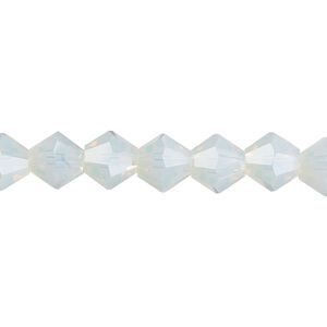 Bead 1pk translucent clear frosted, Celestial Crystal&reg; 8mm bicone 15.5-16 inch