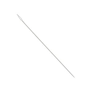 Needle, Beadalon&reg;, stainless steel, pkg/4, 5 inches, extra heavy, 0.61mm, collapsible-eye twisted wire.