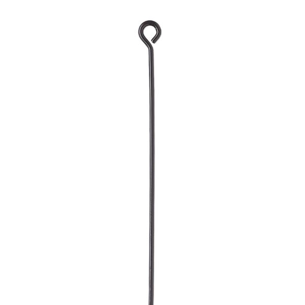 Eye pin 1pkg10 brass, 3 inch, 21 gauge electro-coated black image number 0